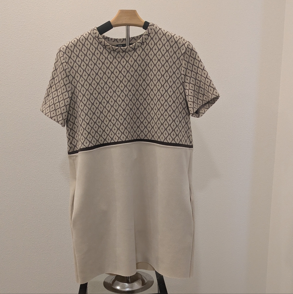 Chic Geometric Patterned Dress - Zara